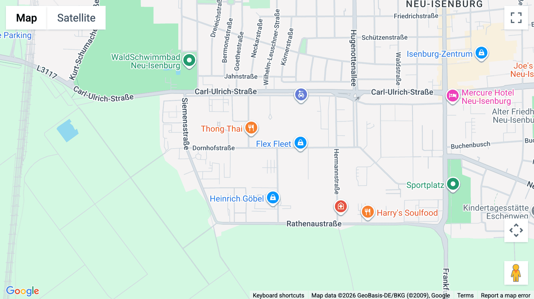 Click for interative map of Dornhofstrasse 34, Neu Isenburg