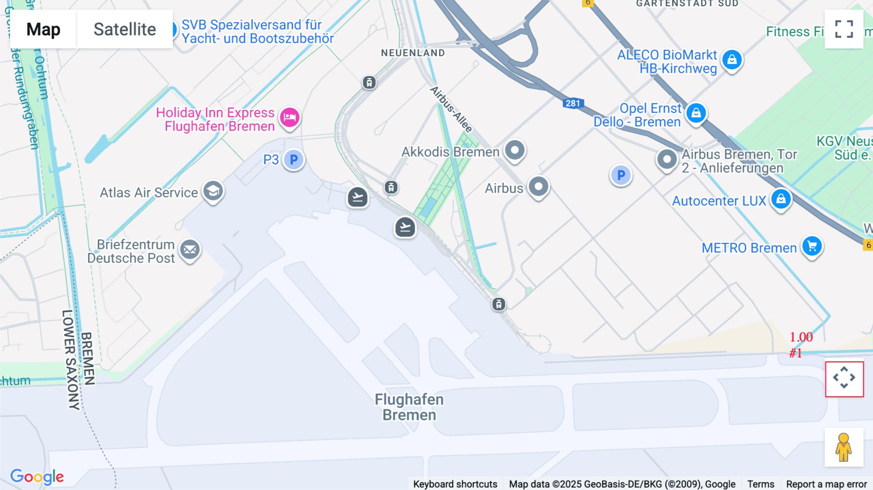 Click for interative map of Flughafenallee 26, Airport-Centre Bremen, Bremen, Bremen