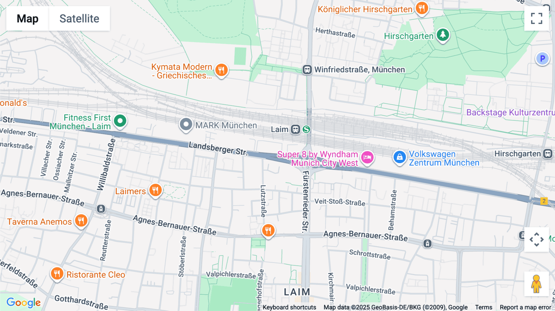 Click for interative map of Landsberger Strasse 302, 4. OG, Munich, Munich