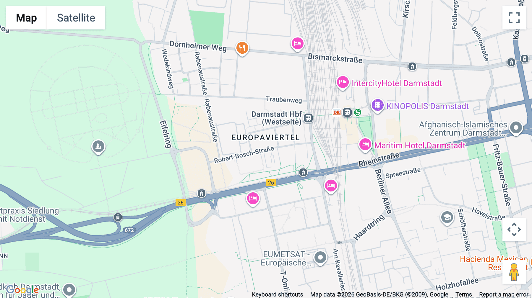 Click for interative map of Robert-Bosch-Strasse 20, Darmstadt