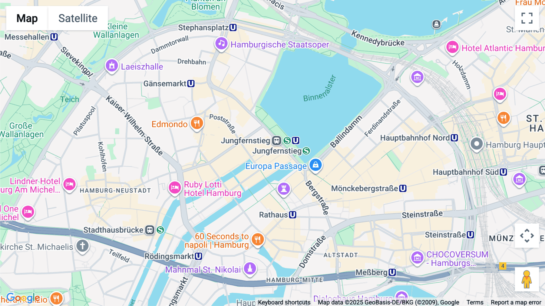 Click for interative map of Neuer Wall 10 / Jungfernstieg, Hamburg, Hamburg