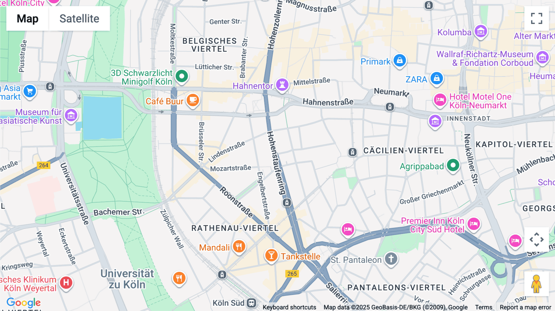 Click for interative map of Hohenstaufenring 62, Cologne, Cologne