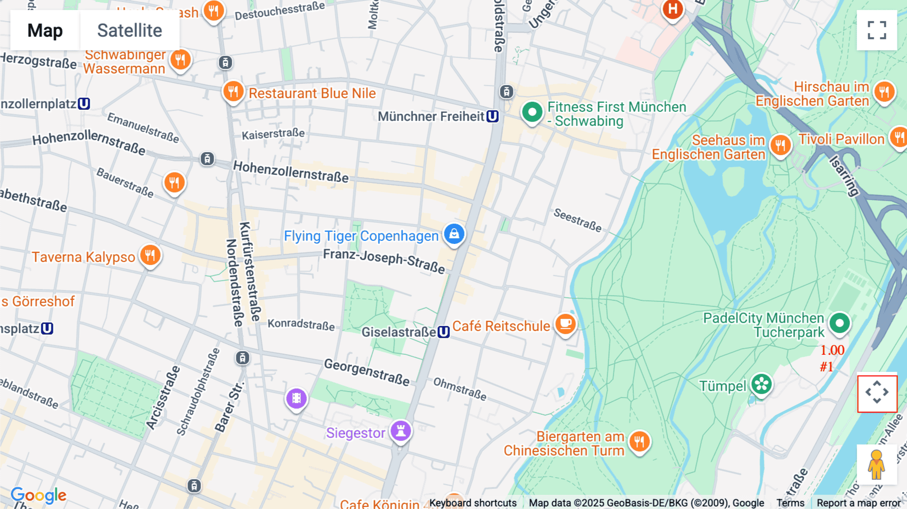 Click for interative map of Leopoldstraße 23, Munich, Munich