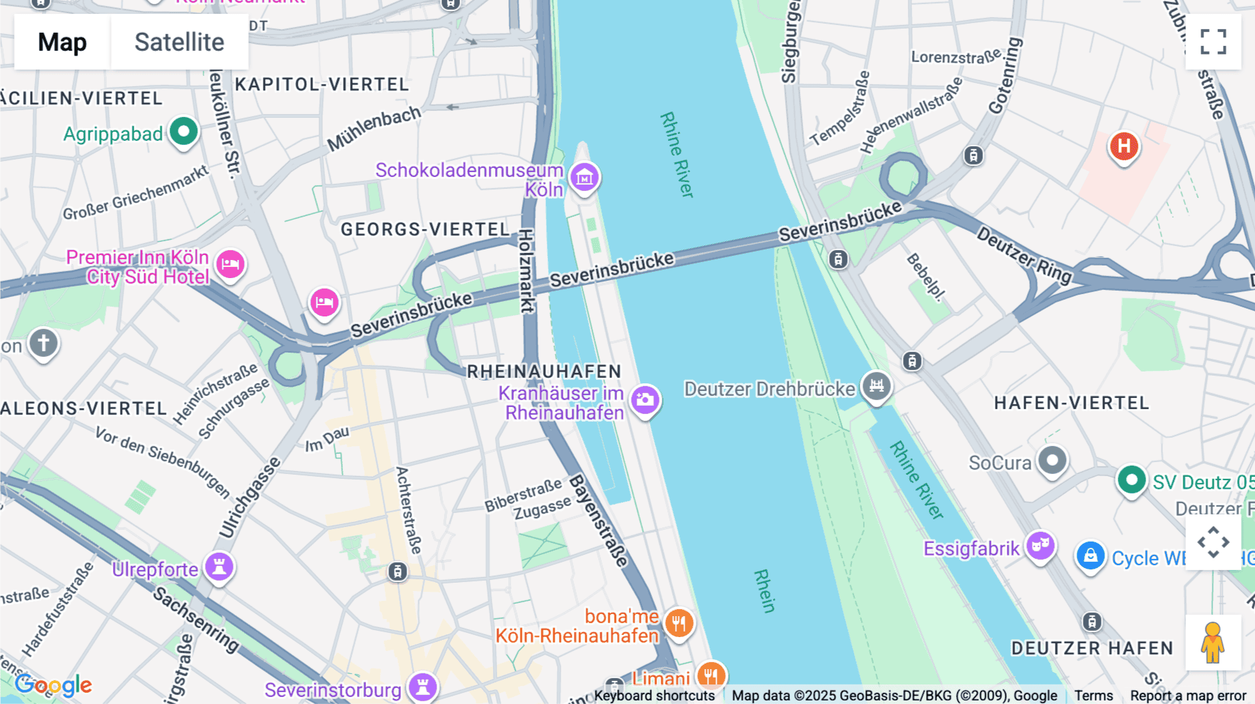 Click for interative map of Im Zollhafen 18, Kranhaus 1, Cologne, Cologne