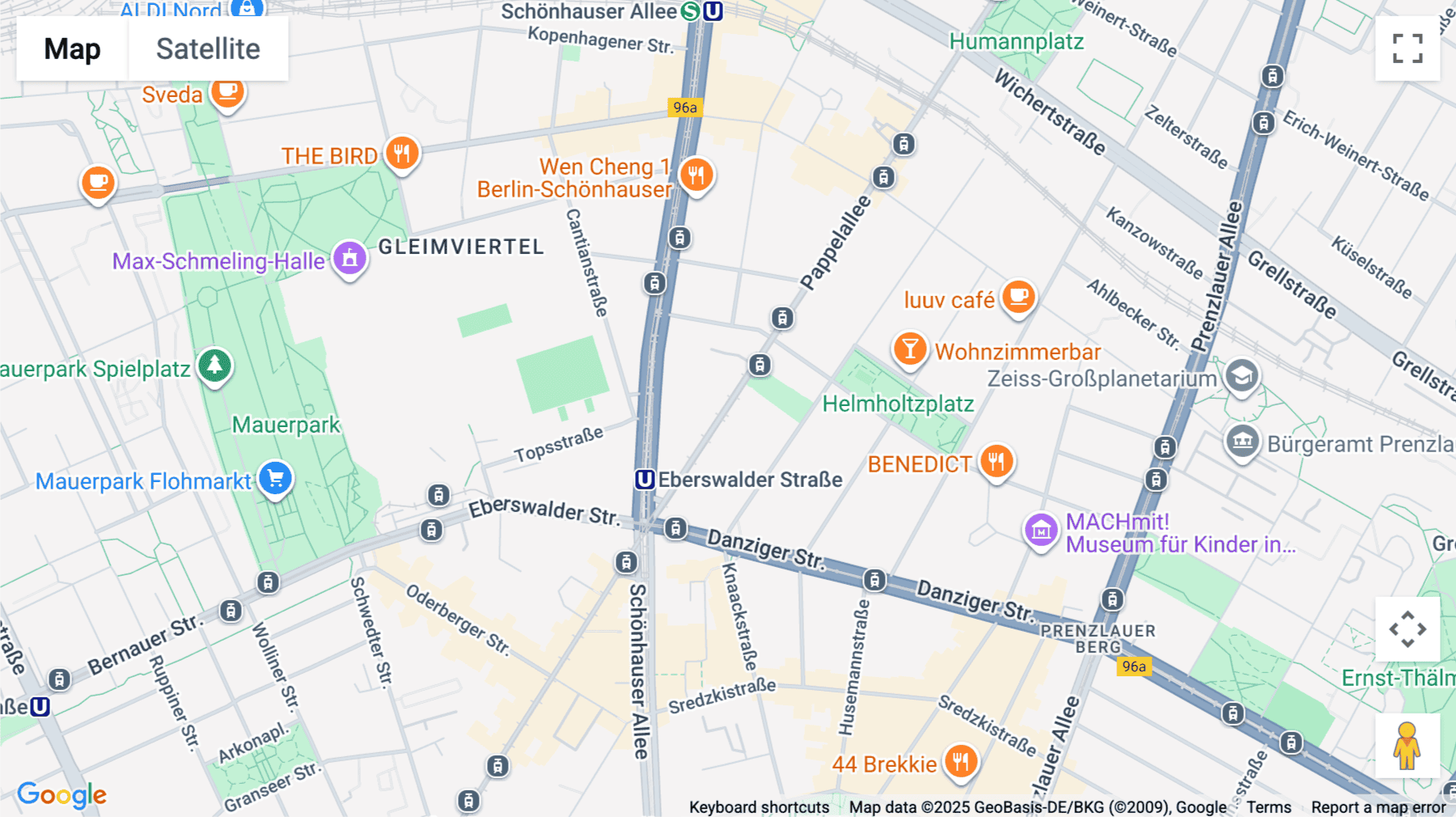 Click for interative map of Pappelallee 78/79, Berlin, Berlin