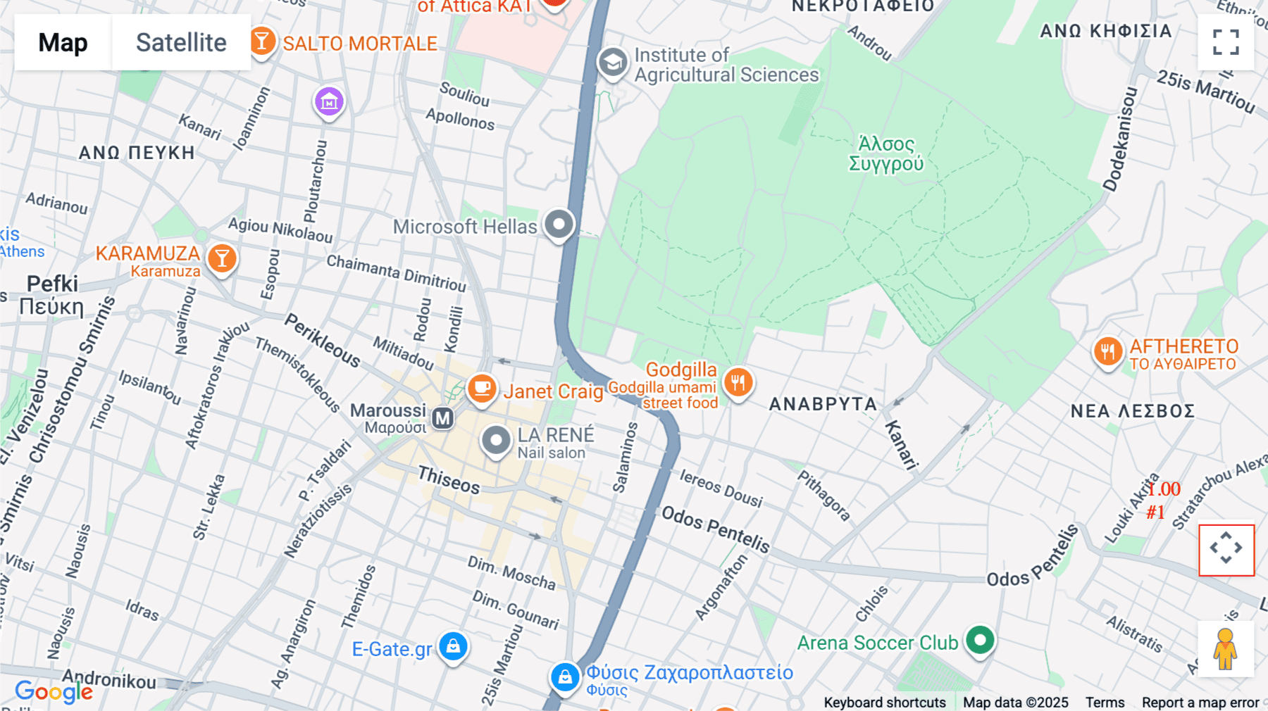 Click for interative map of 166a, Kifissias Avenue, 151 26 Maroussi, Athens
