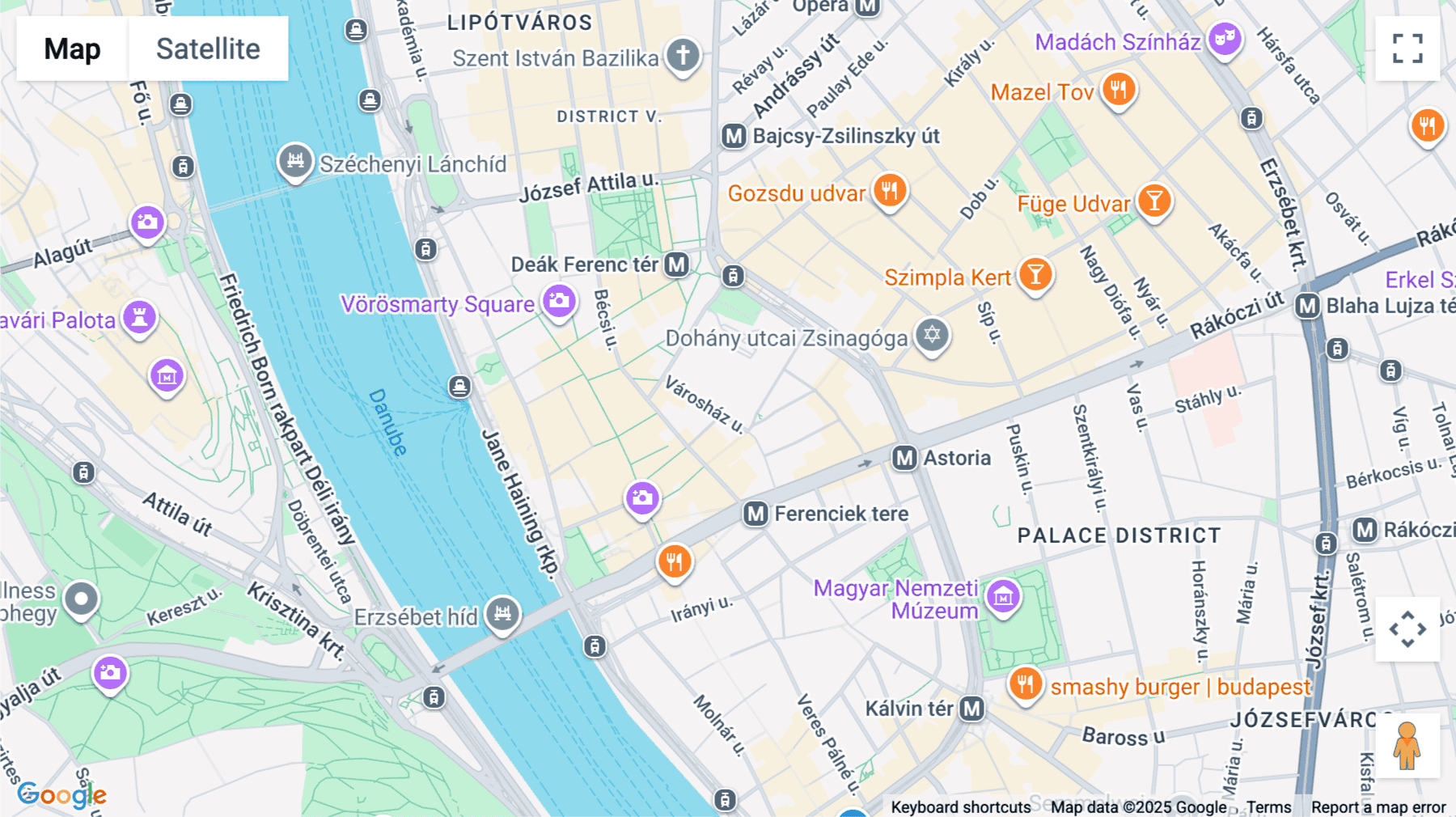 Click for interative map of Kossuth Lajos utca 7-9,  1054 Budapest, Budapest, Hungary, Budapest