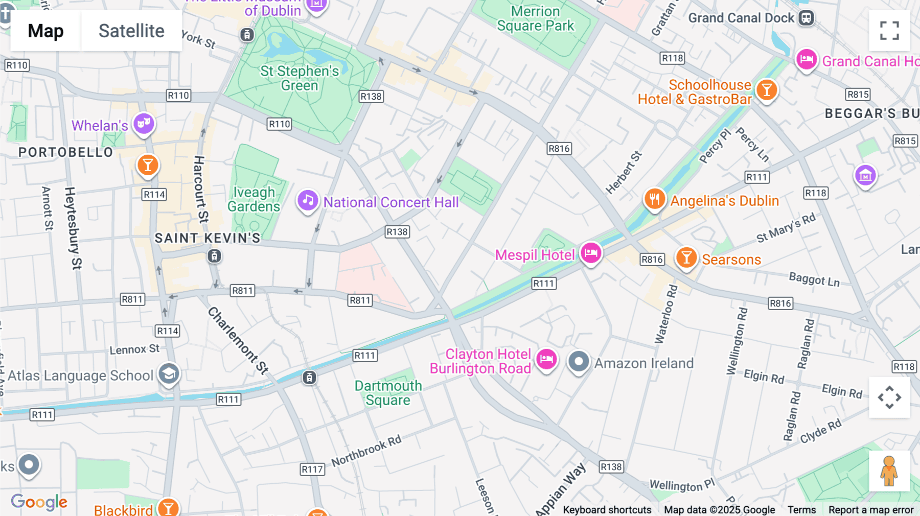 Click for interative map of Fitzwilliam Hall, Fitzwilliam Place, Dublin, Dublin
