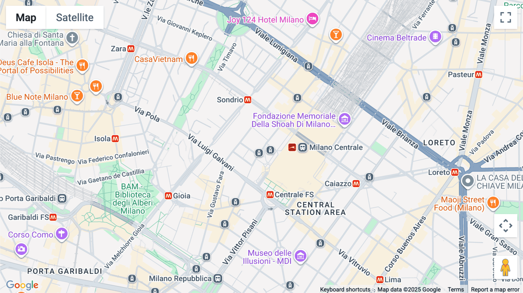 Click for interative map of Piazza 4 Novembre,  7, Milan, Italy, Milan