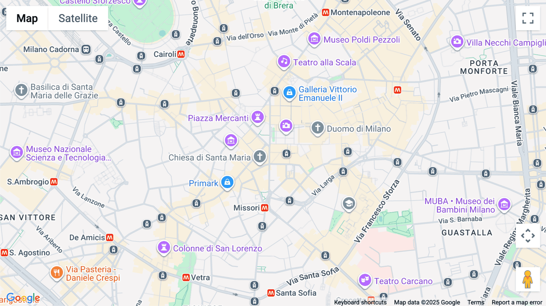 Click for interative map of Via Dogana 3, Milan, Italy, Milan