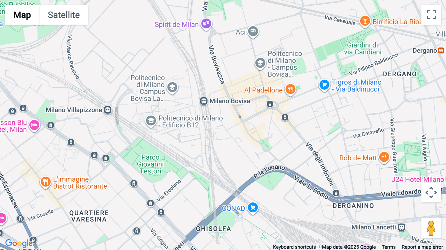Click for interative map of Via Privata Colico 36, North Milan, Italy., Milan