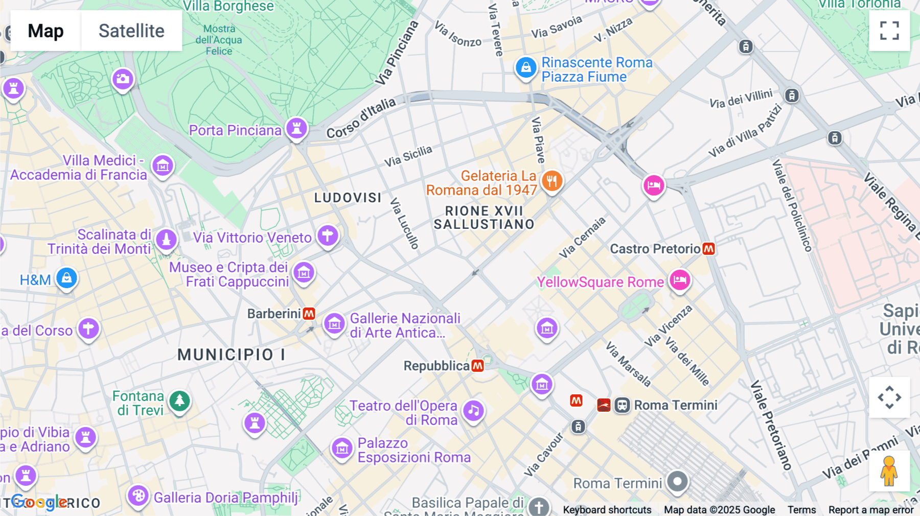 Click for interative map of Via Antonio Salandra 18, 00187, Rome, Rome