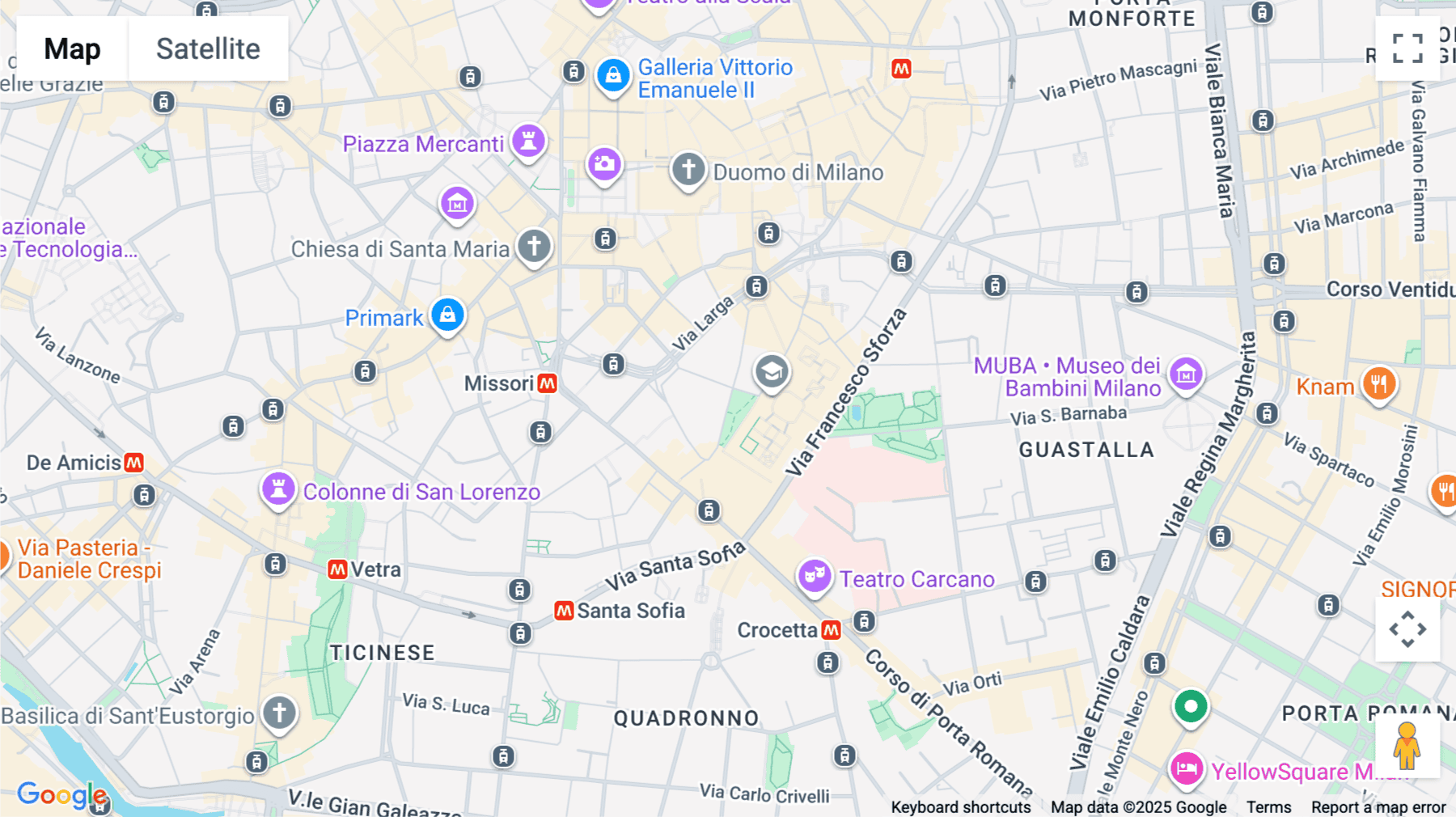 Click for interative map of Largo Richini 6, Milan, Italy, Milan