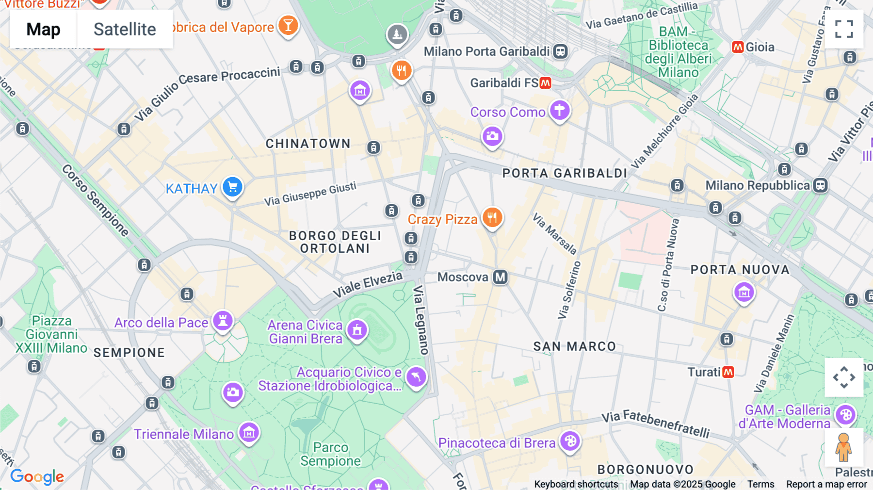 Click for interative map of Piazzale Biancamano 8, Milan, Italy, Milan