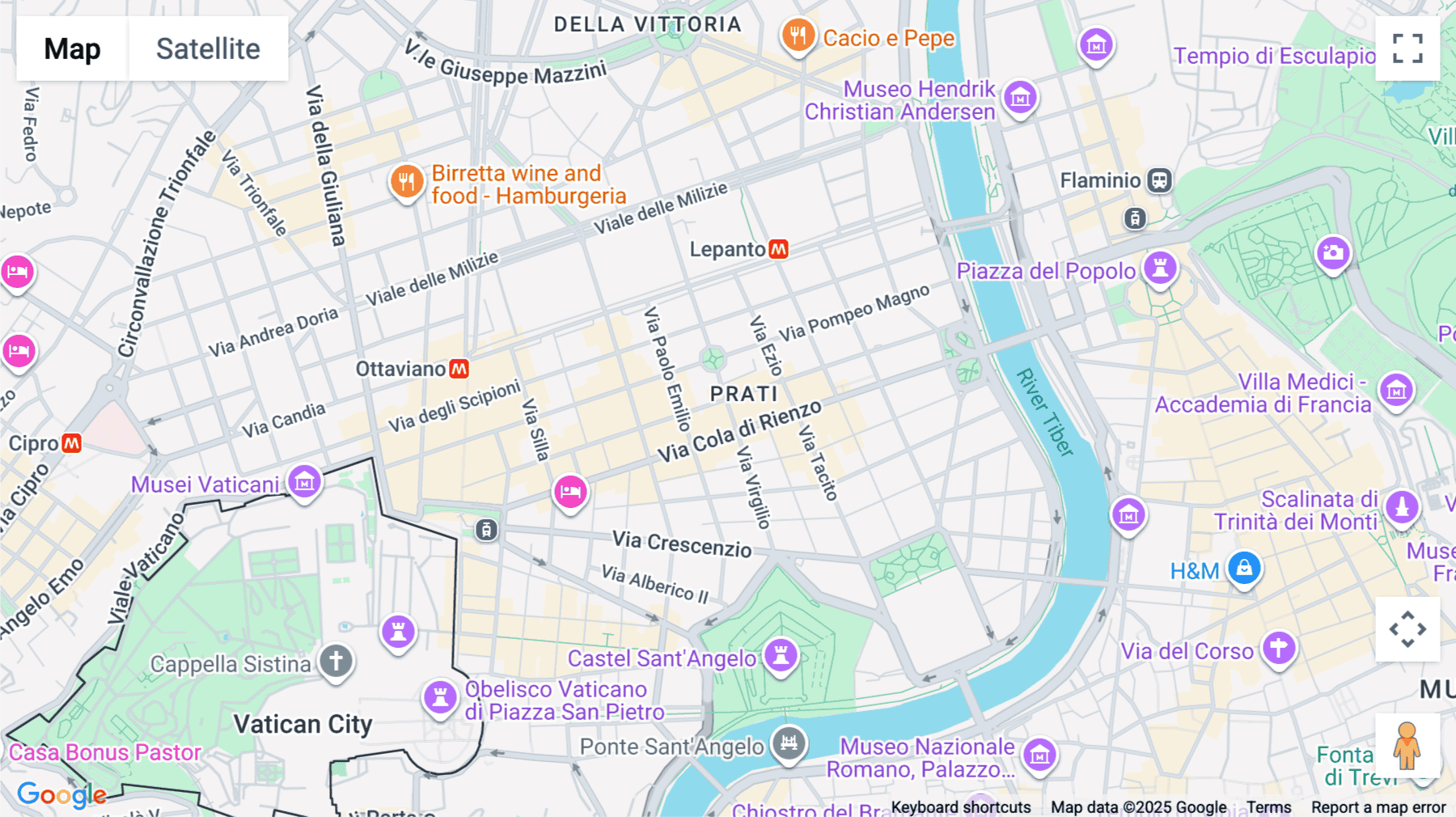 Click for interative map of 19 Via Attilio Regolo, Rome