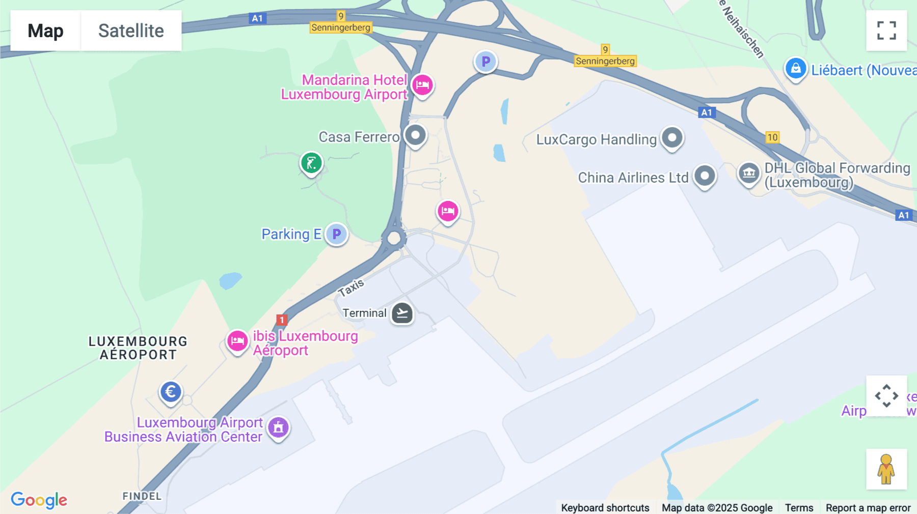 Click for interative map of Aerogolf, 1B Heienhaff, Luxembourg, Luxembourg