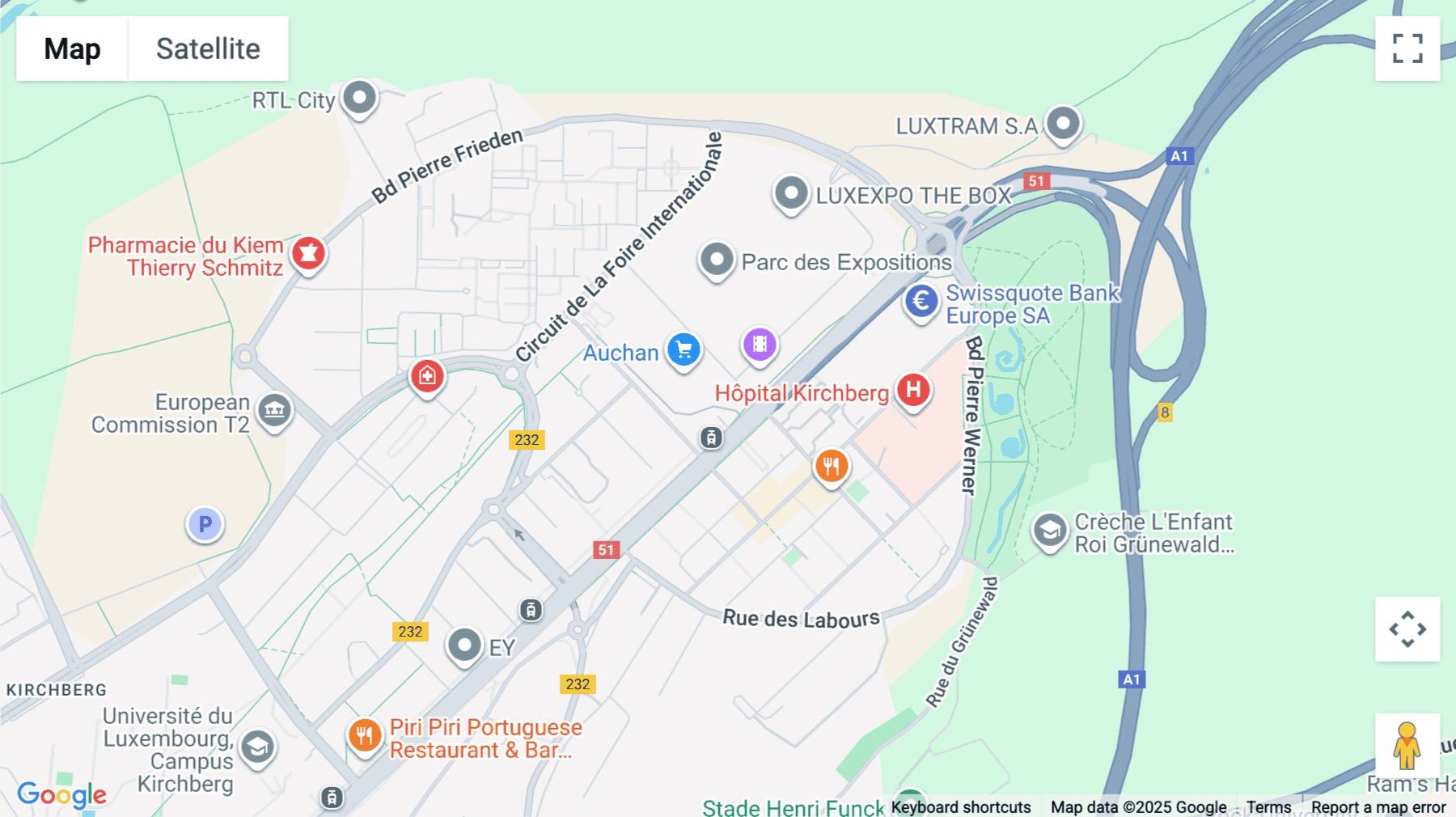 Click for interative map of 43 avenue John F. Kennedy, Luxembourg, Luxembourg