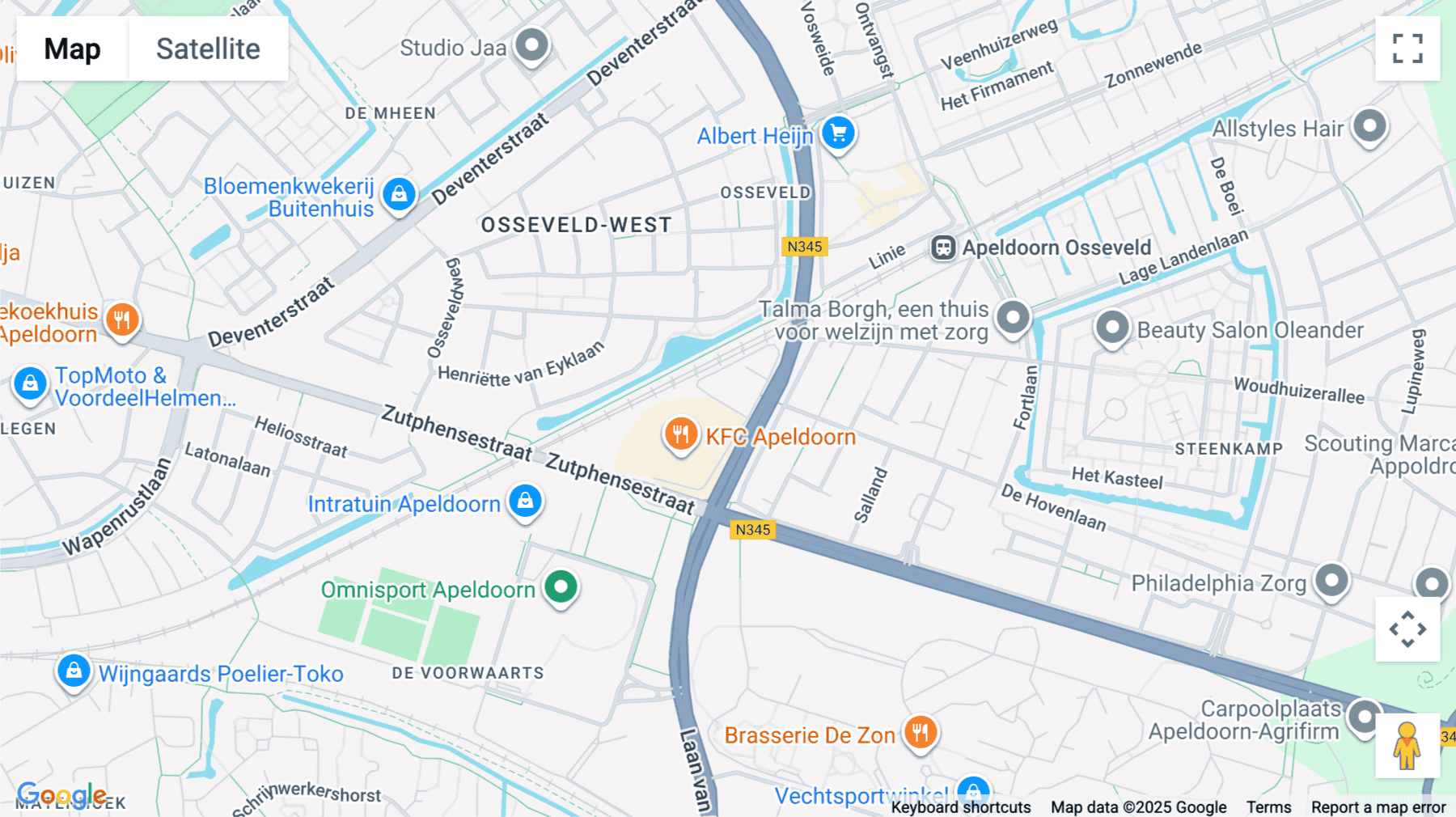 Click for interative map of Het Rietveld 55A, Apeldoorn