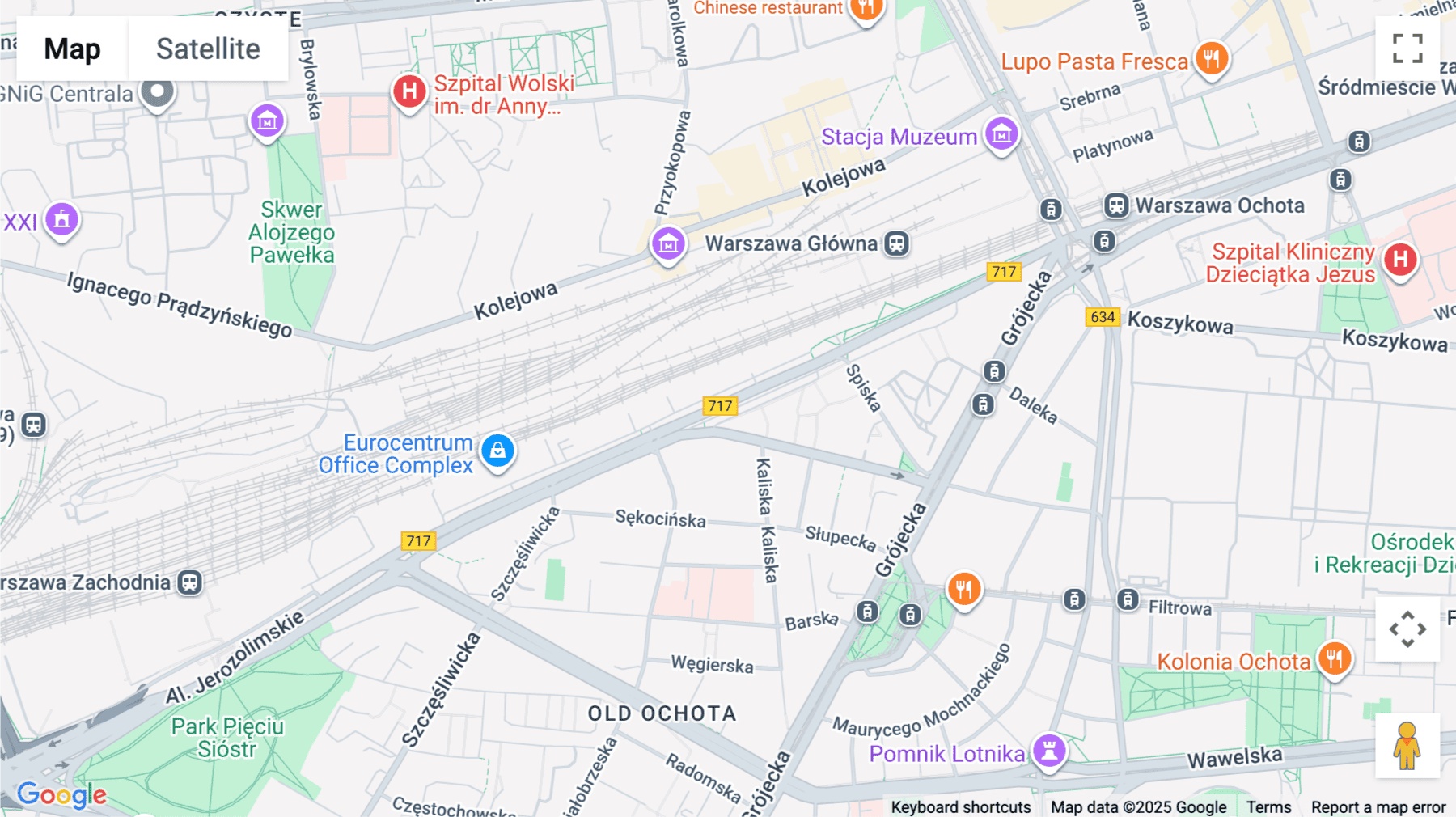 Click for interative map of Aleje Jerozolimskie 96, Warsaw, Warsaw