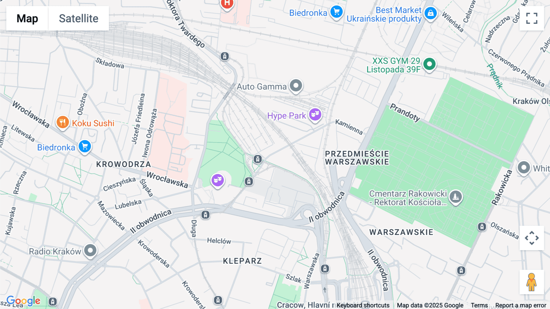 Click for interative map of Budynek Fronton, Kamienna 21, Krakow