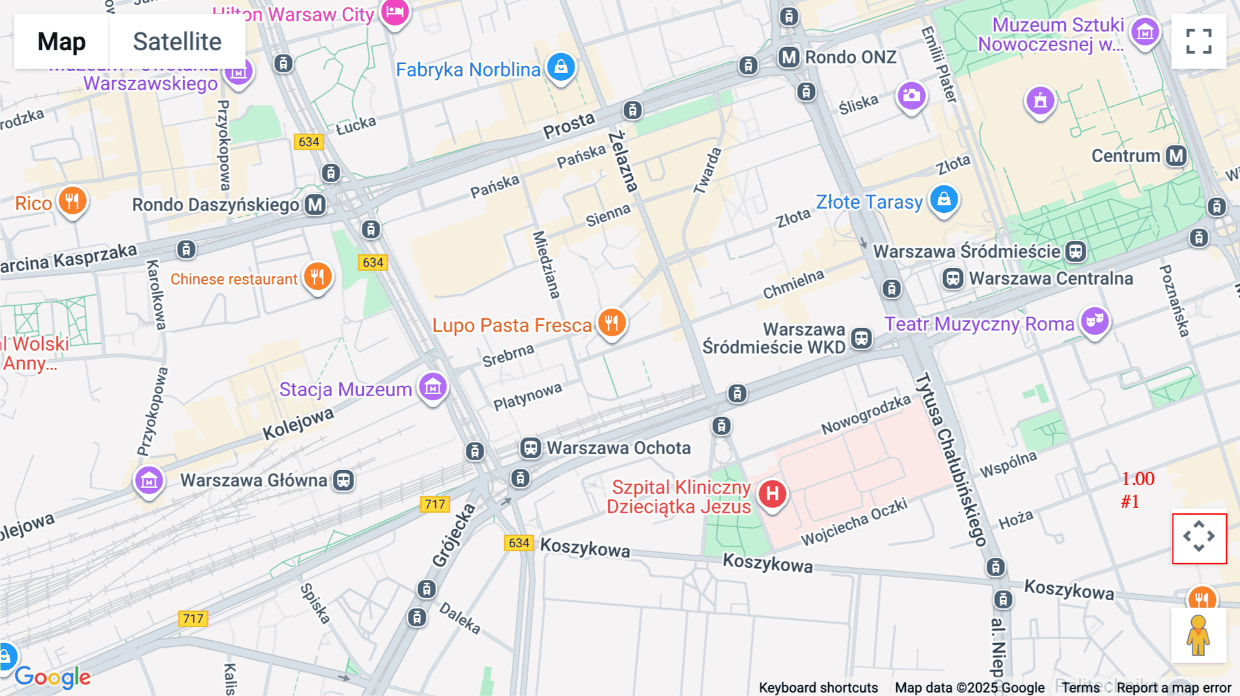 Click for interative map of Chmielna 132/134 Street, Warsaw, Warsaw