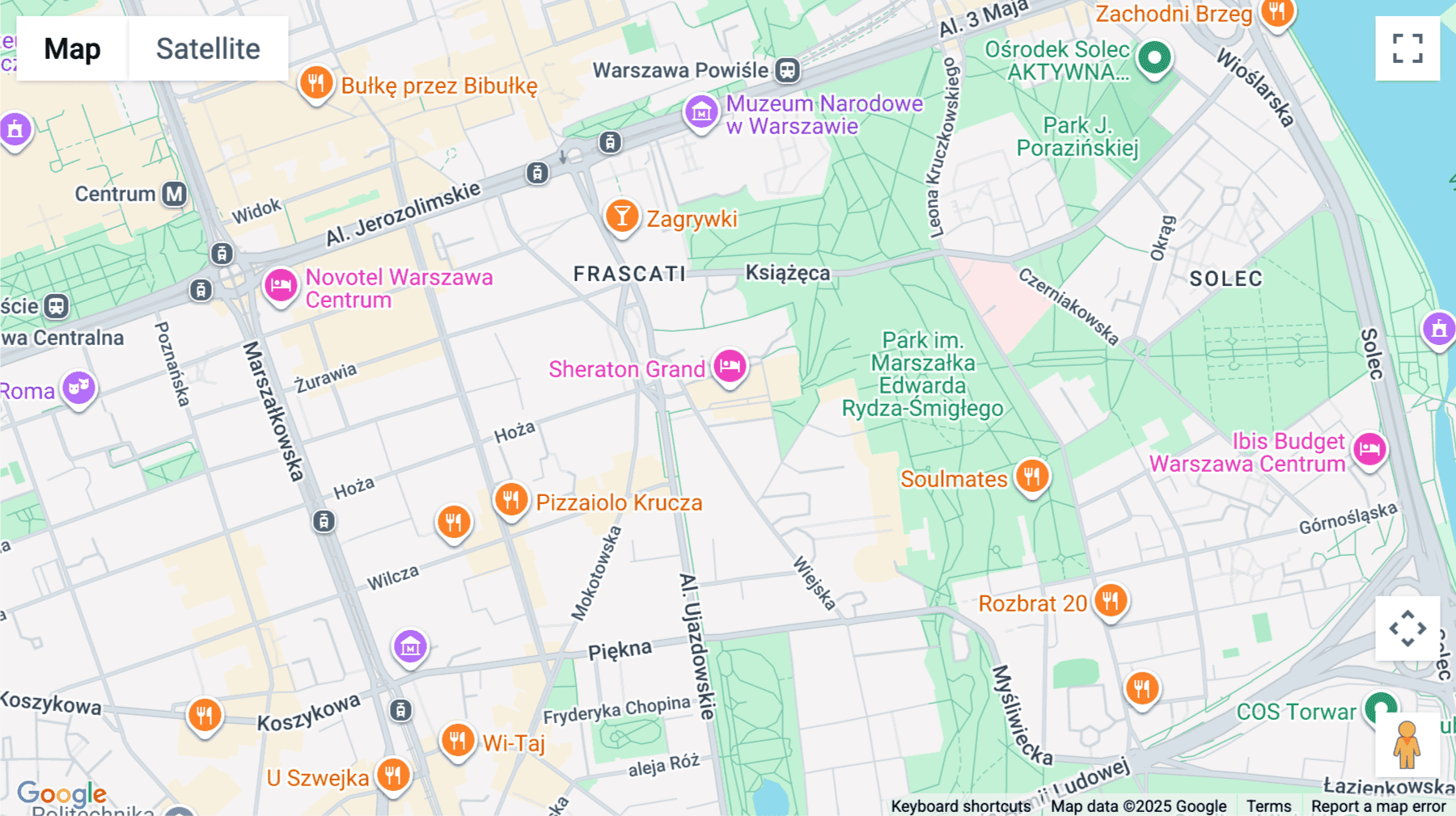Click for interative map of Sheraton Plaza, ul. Prusa 2, Warsaw, Warsaw