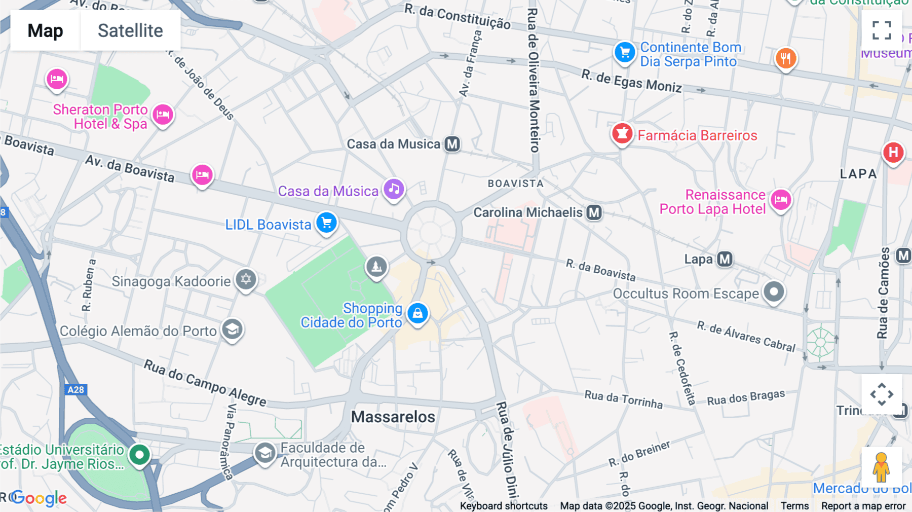 Click for interative map of Edifício Brasília, Praça Mouzinho de Albuquerque, 113, 5º andar, Porto