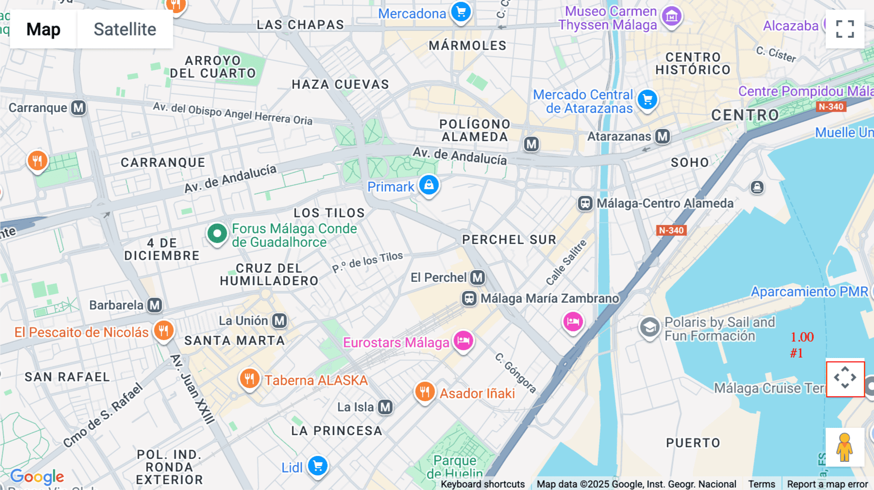 Click for interative map of 5th Floor, Plaza de La Solidaridad 12, Malaga, Spain, Malaga