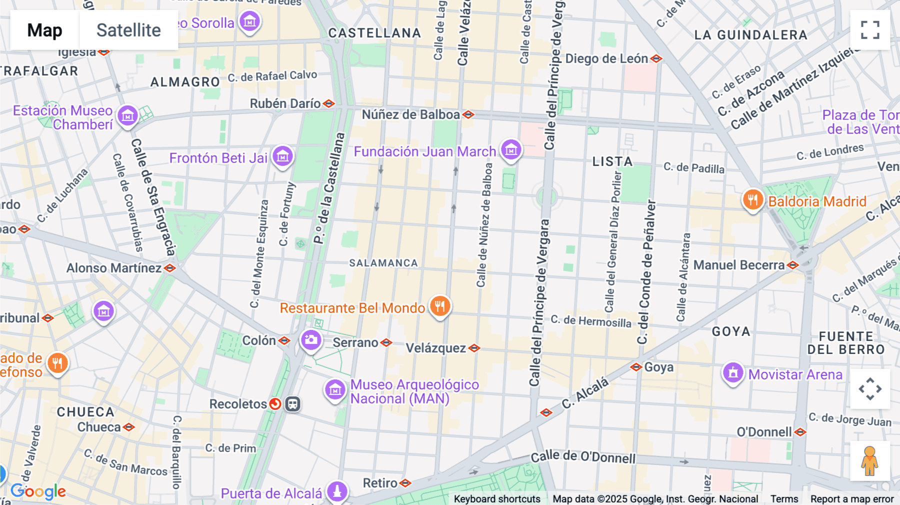 Click for interative map of Velázquez, 53 ,2nd floor Left, Madrid, Spain, Madrid