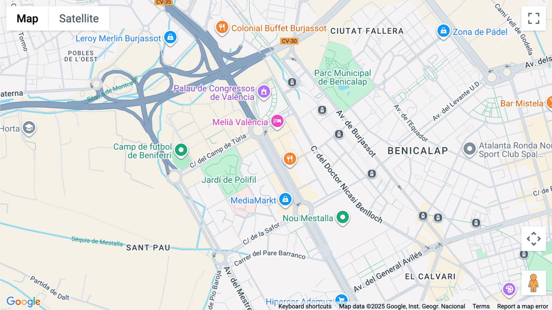 Click for interative map of Valencia Sorolla Center, Avenida Cortes Valencianas 58, Spain, Valencia