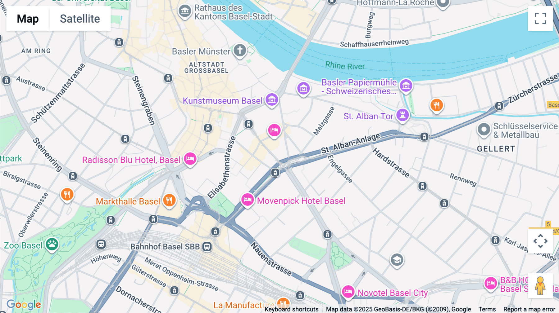Click for interative map of Aeschenvorstadt 71, Basel, Switzerland, Basel