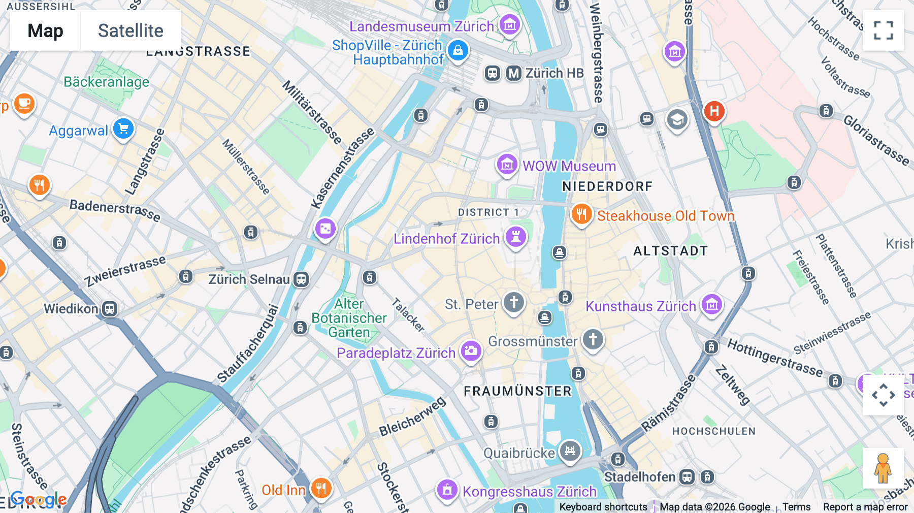 Click for interative map of Bahnhofstrasse 52, Zurich, Switzerland, Zurich