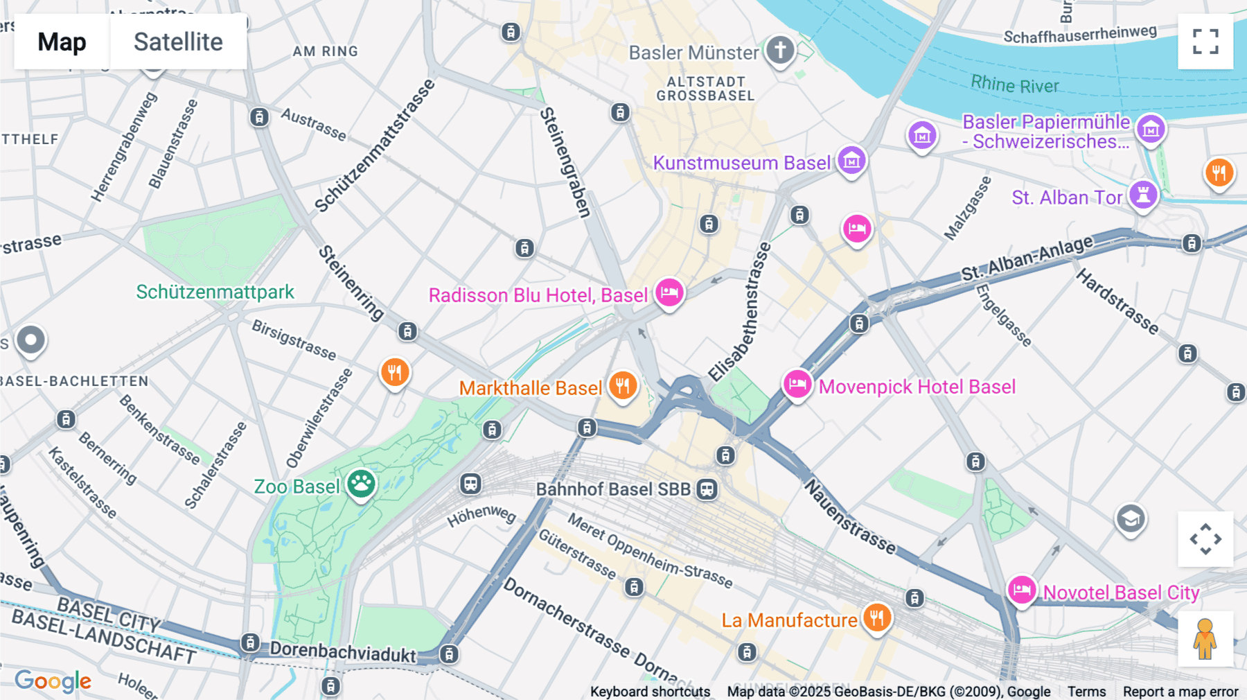 Click for interative map of Innere Margarethenstr 5, Basel, Switzerland, Basel
