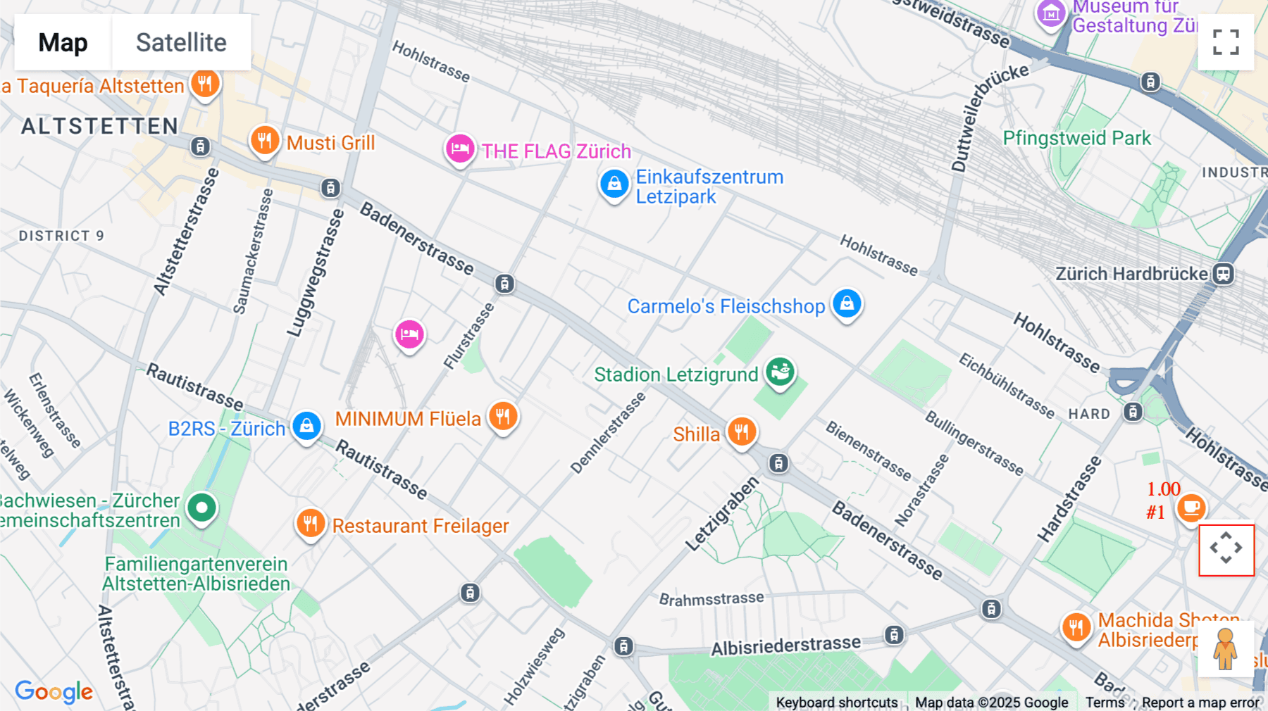 Click for interative map of Badenerstrasse 549, Zurich, Switzerland, Zurich