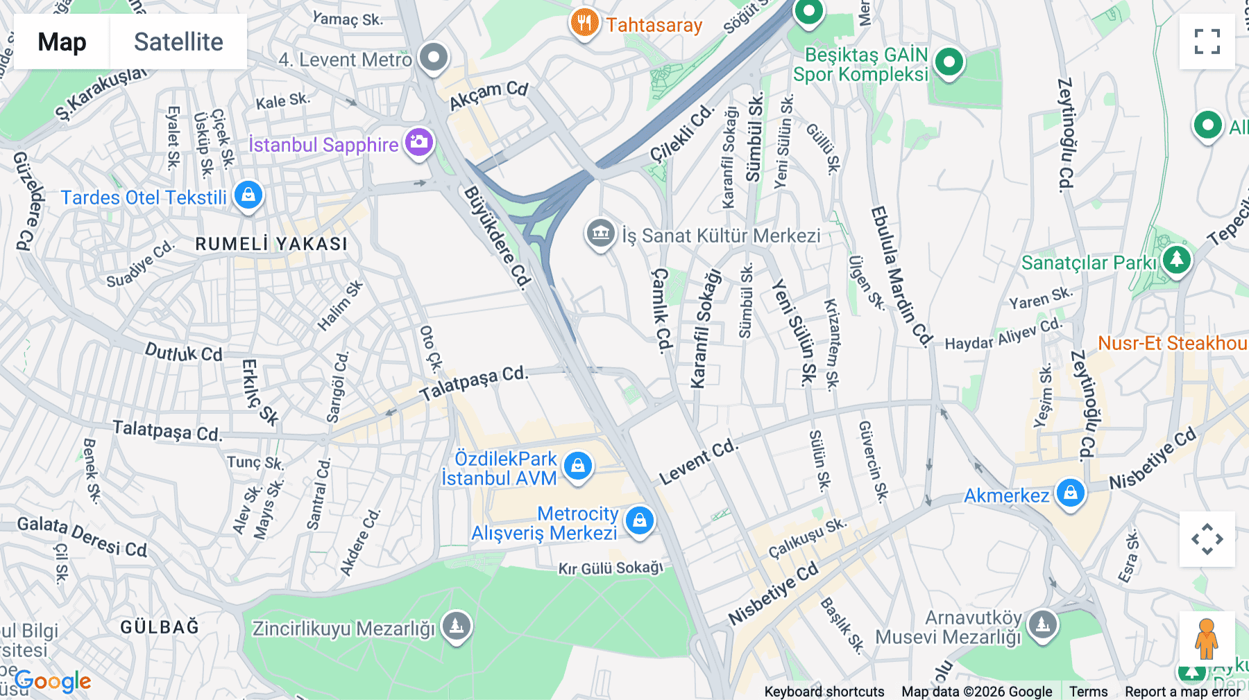 Click for interative map of Yapı Kredi Plaza C Blok, Büyükdere Caddesi, B Blok, Istanbul, Istanbul