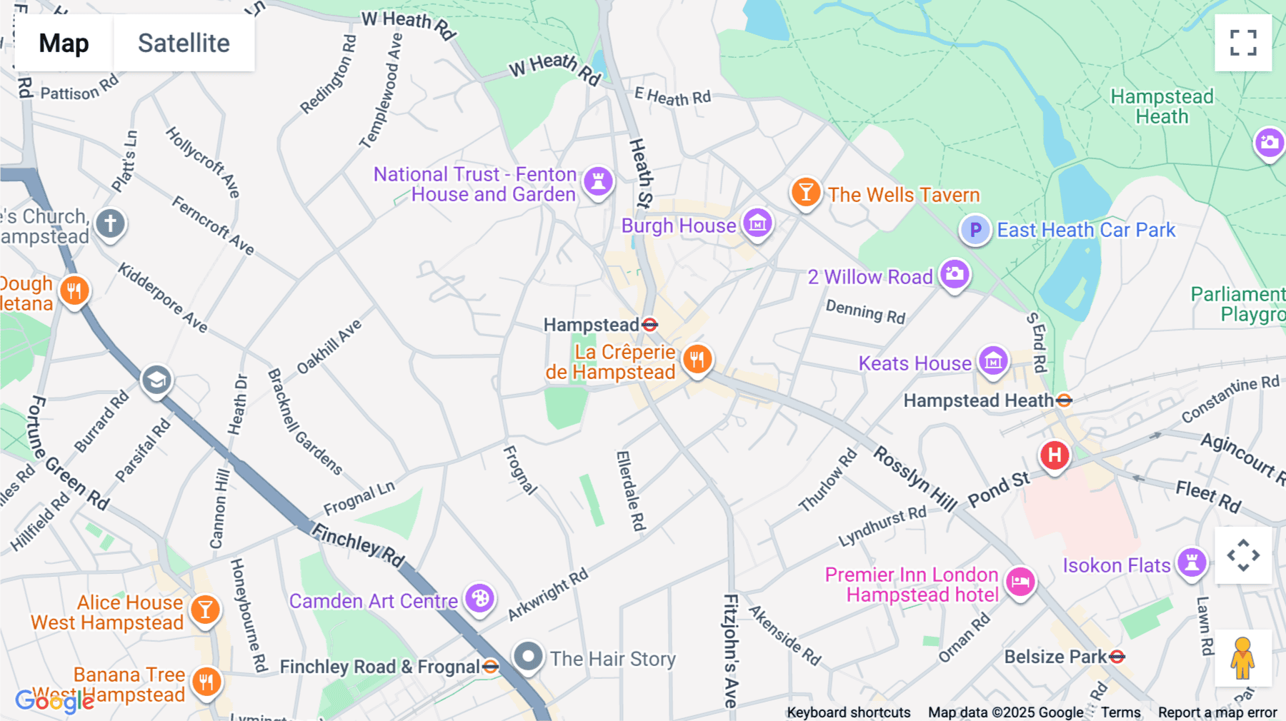 Click for interative map of 25-27 Heath Street, Central London, London