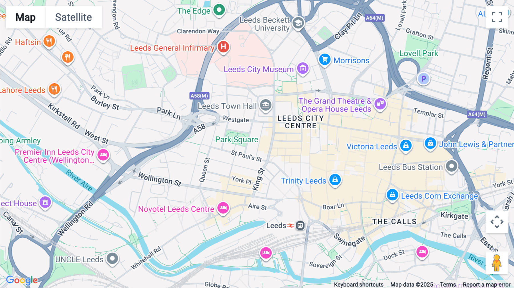 Click for interative map of 34 Park Cross Street, Leeds, Leeds