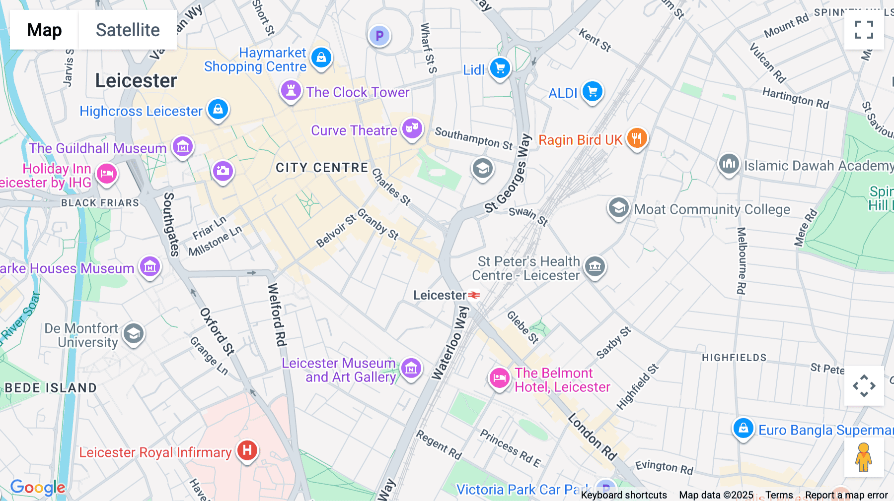 Click for interative map of St Georges House (floors 3-6),  6 St Georges Way, Leicester, Leicester