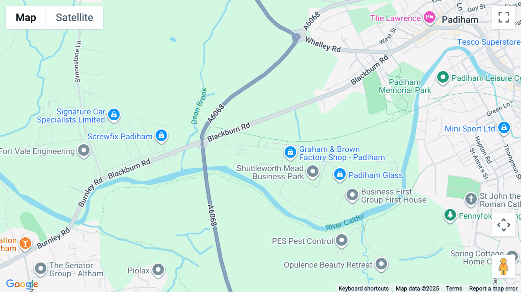 Click for interative map of Group First House,  Mead Way, Padiham, Lancashire, Padiham