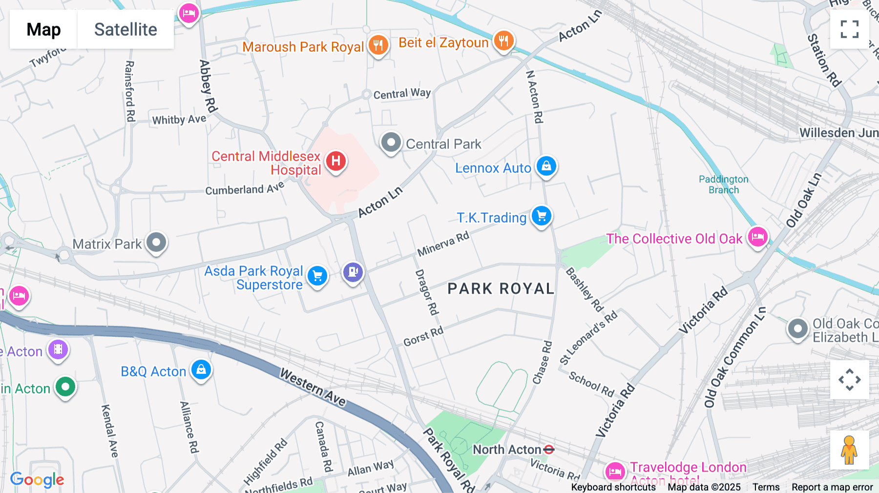 Click for interative map of Minerva Business Centre (unit 6), Minerva Road, Park Royal, Central London, NW10, London