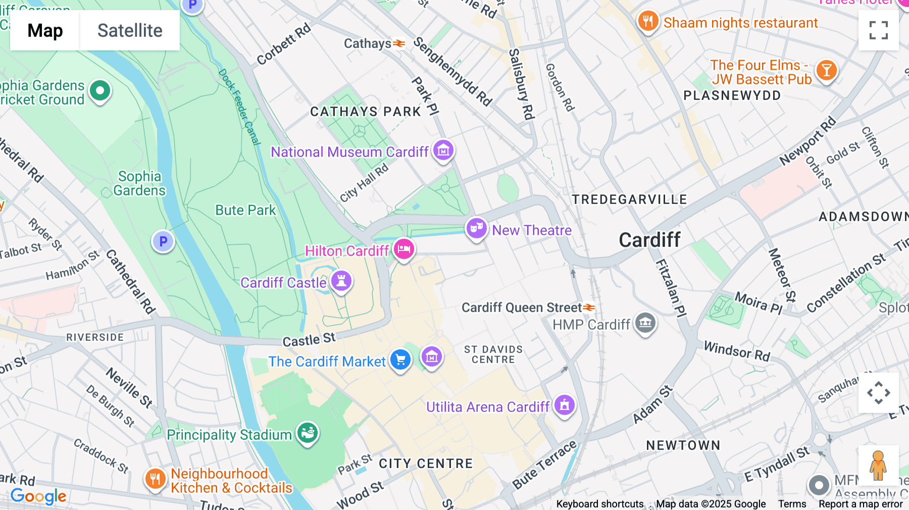 Click for interative map of Capital Tower, Greyfriars Road, Cardiff, Wales, United Kingdom, Cardiff