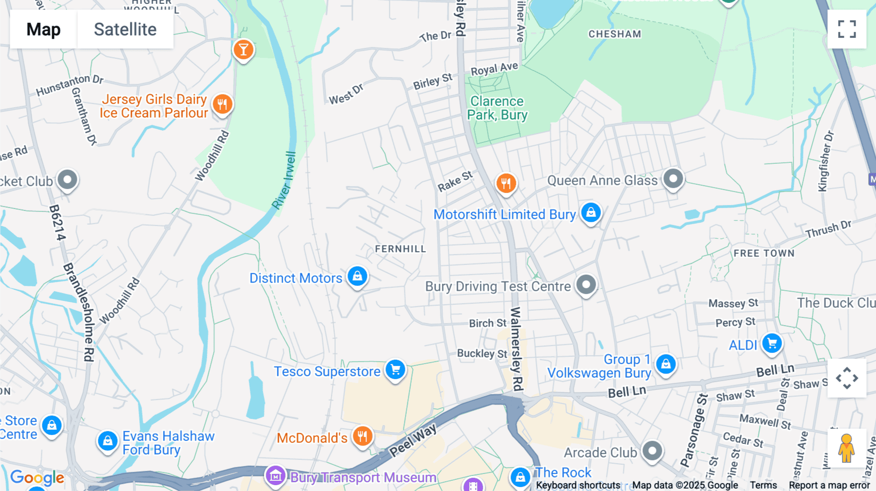 Click for interative map of Minerva House,  Hornby Street, Bury, Lancashire, Bury