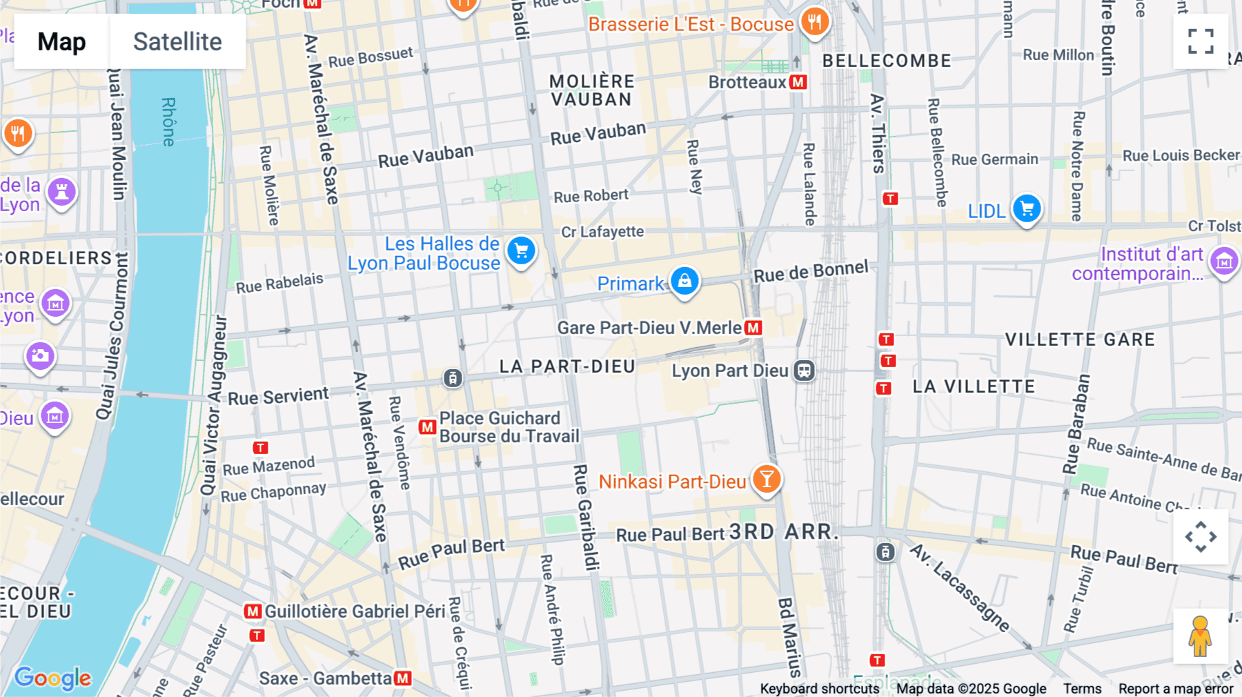 Click for interative map of Tour Part Dieu,  129, rue Servient, Rhone Alpes, 69326, Lyon, Lyon