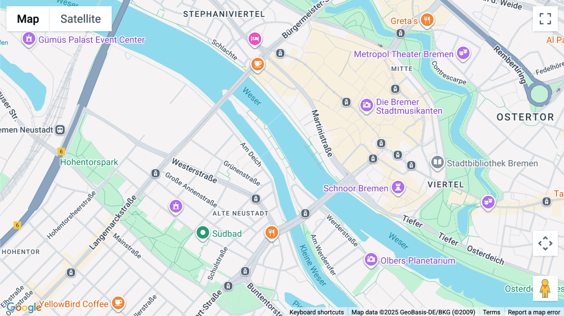 Click for interative map of Teerhof 59, Bremen, Niedersachsen, Germany, Bremen