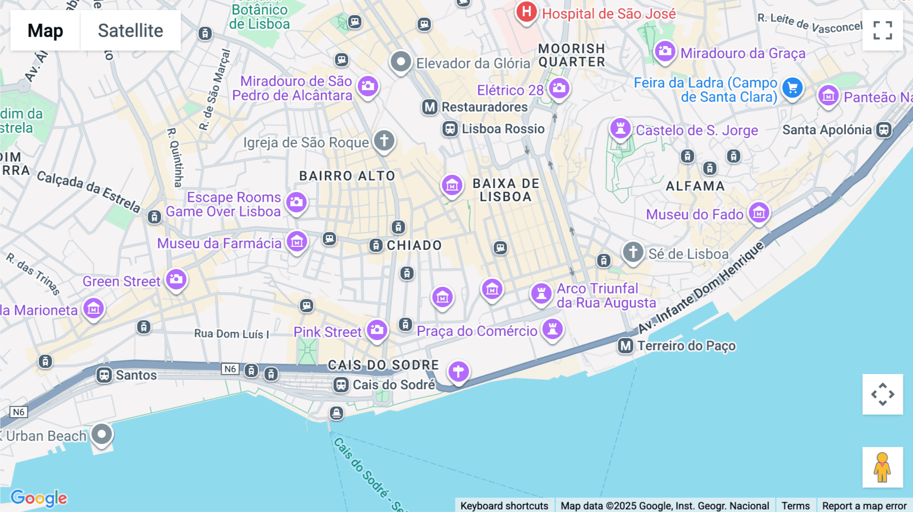 Click for interative map of Rua Ivens 42, 1200-023, Lisbon, Portugal, Lisbon