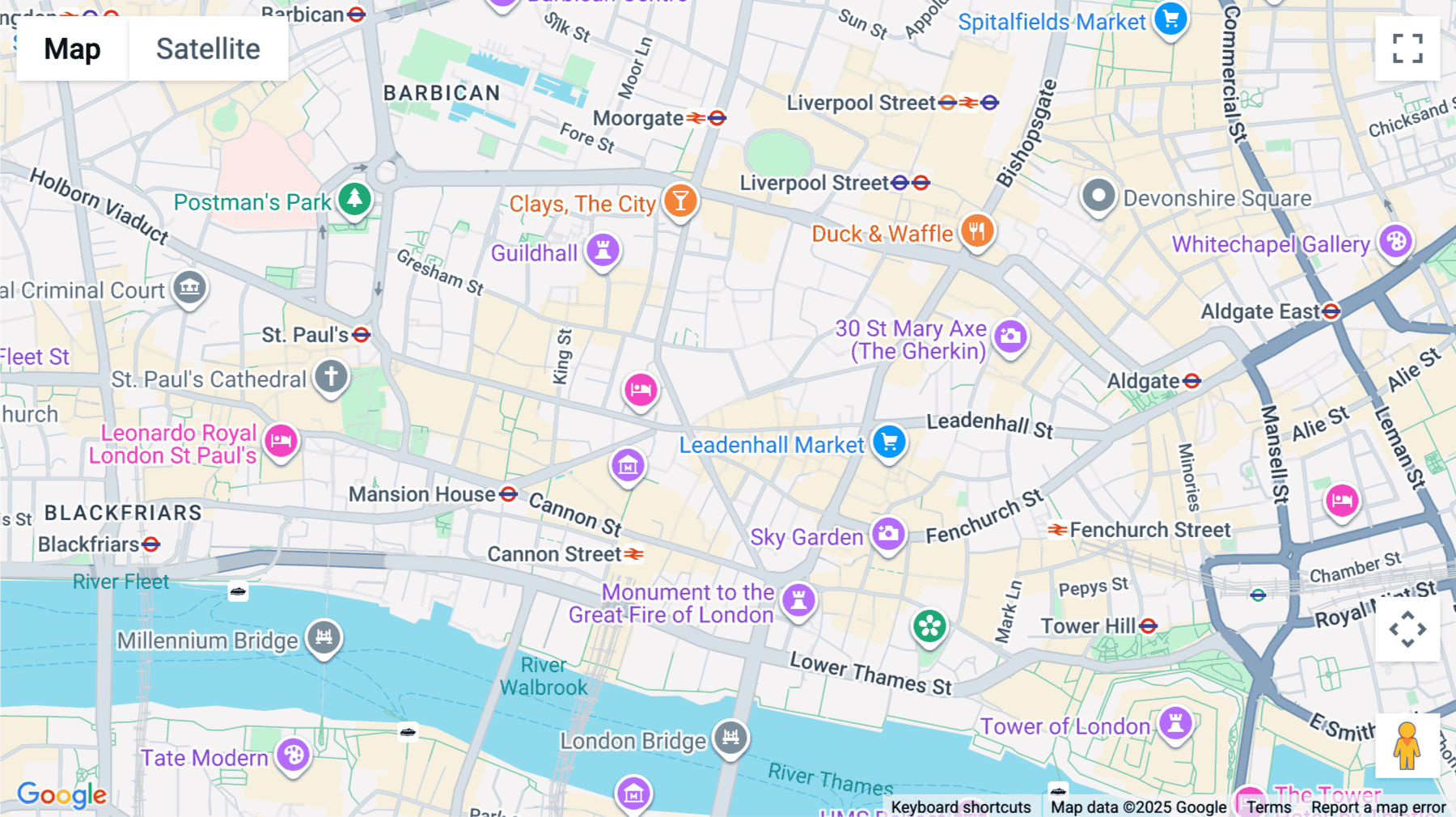 Click for interative map of 1 Royal Exchange, Central London, EC3V, London