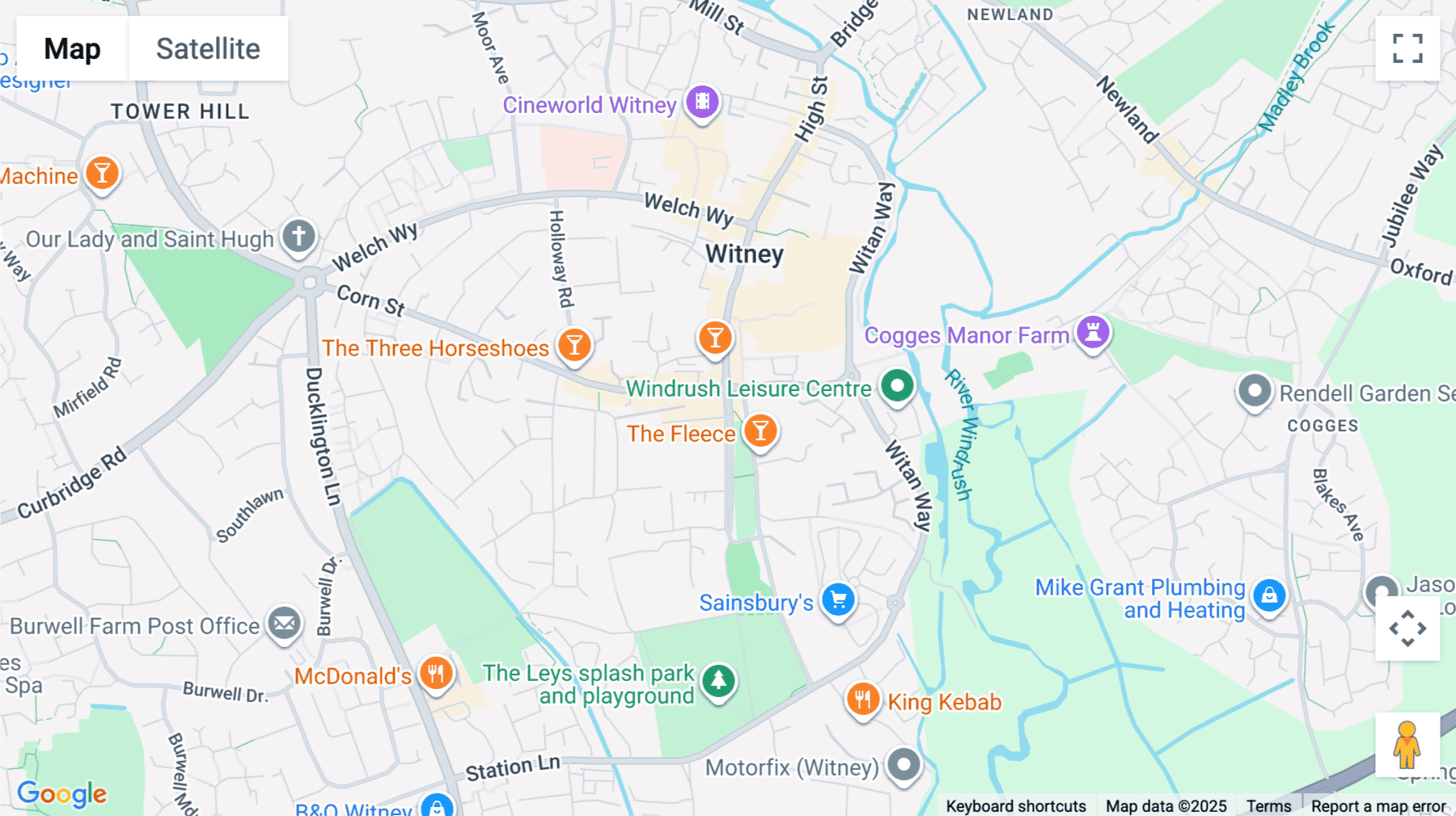 Click for interative map of 46 Market Square, Witney, Oxfordshire, United Kingdom, Witney