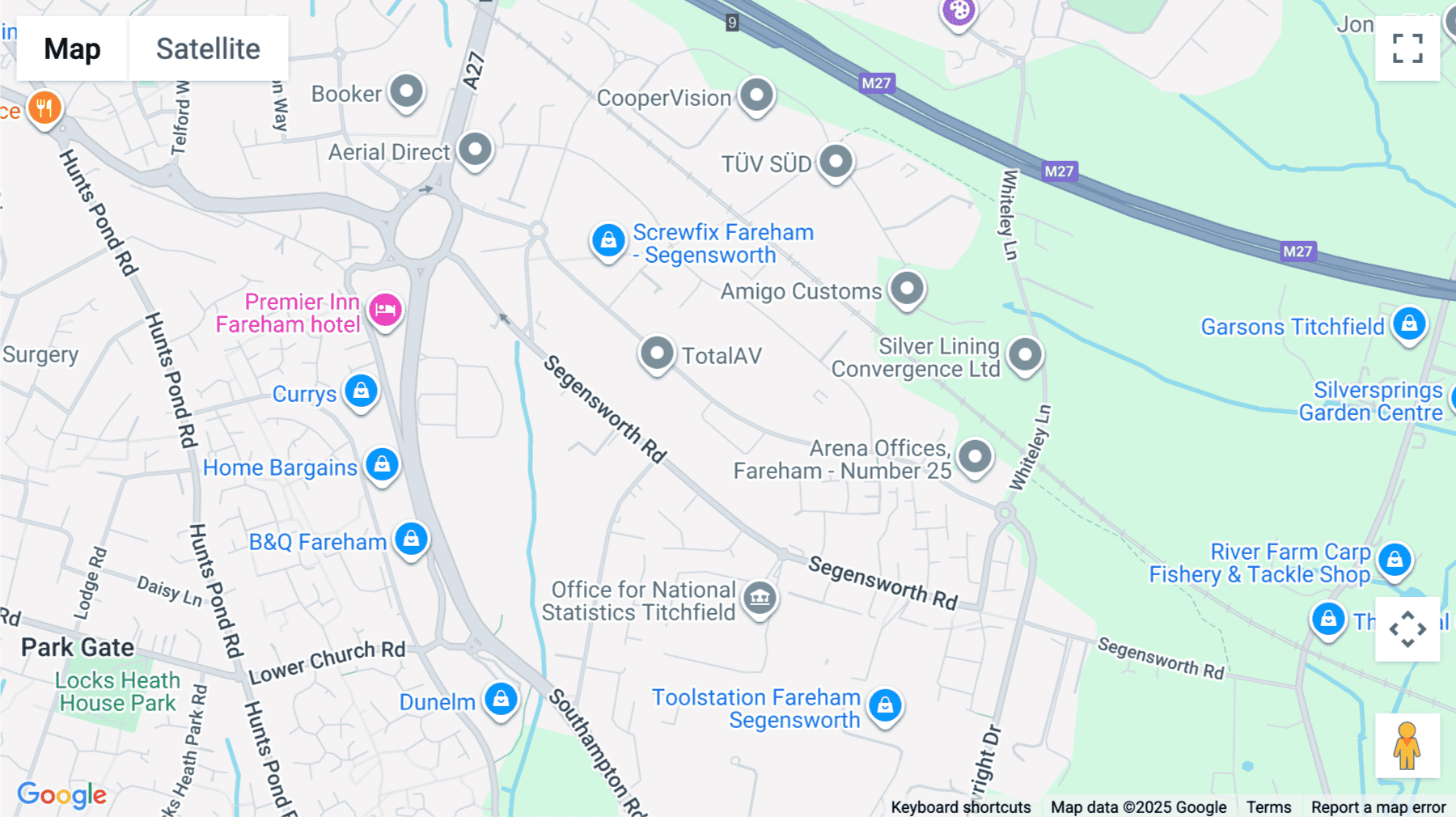 Click for interative map of Lancaster Court, 8 Barnes Wallis Road, Fareham, Hampshire, United Kingdom, Fareham