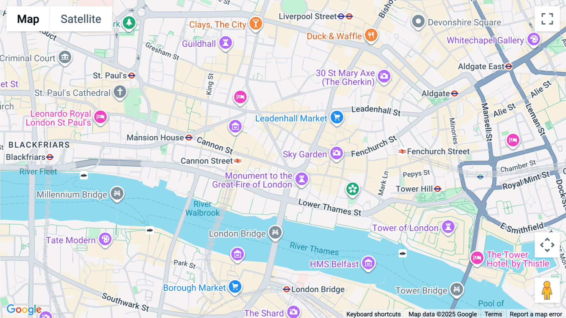 Click for interative map of 75 King William Street, London
