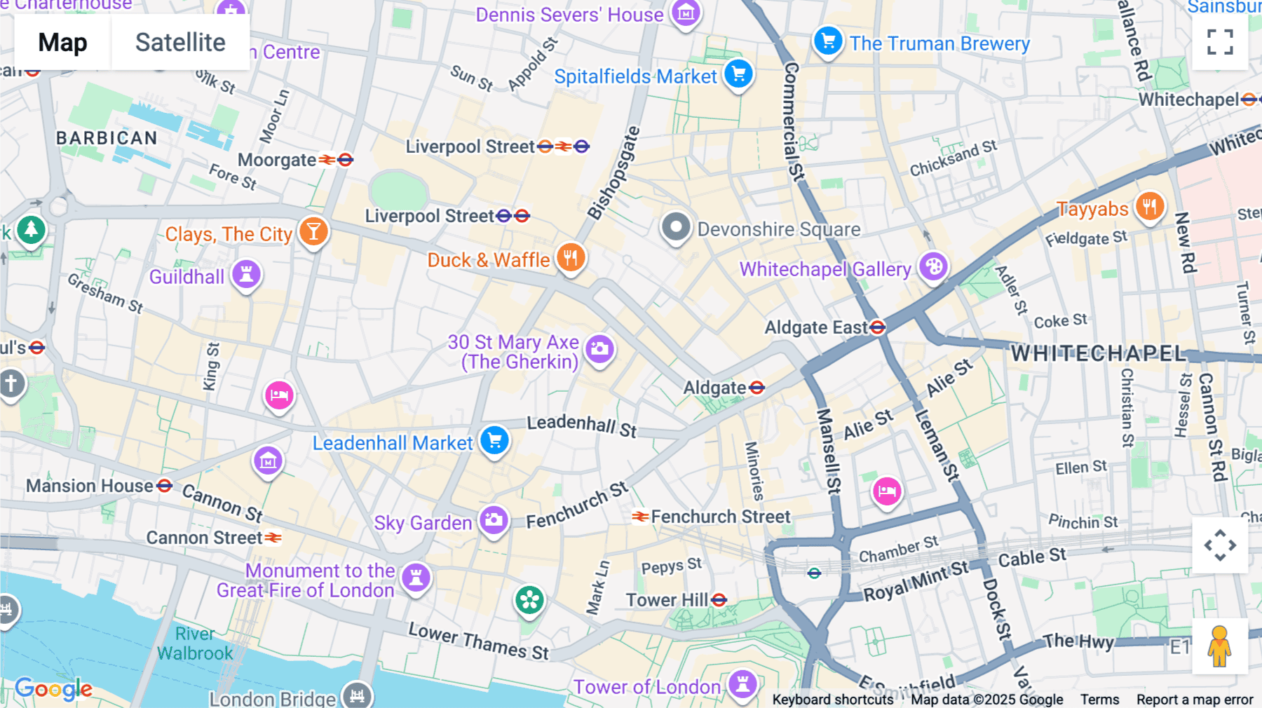 Click for interative map of 6 Bevis Marks, London